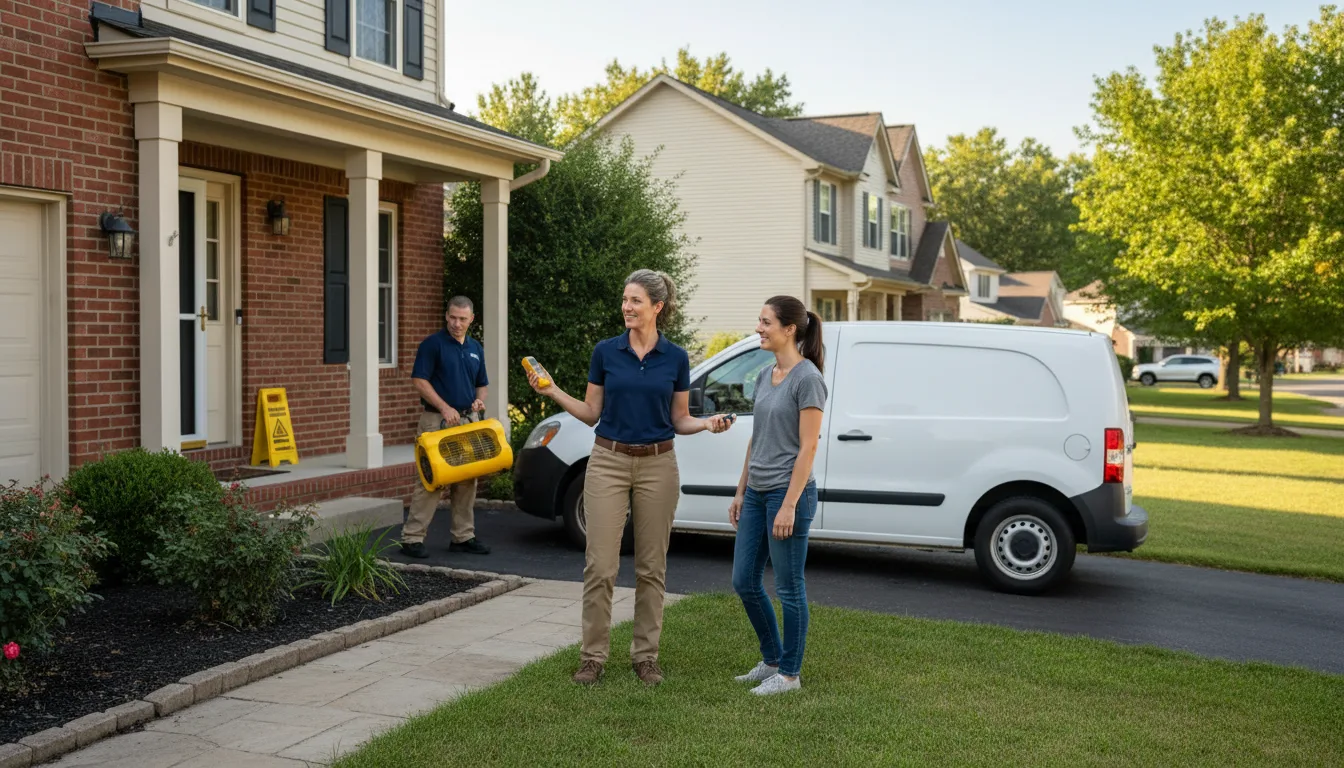 Residential water damage restoration in Morrisville, NC